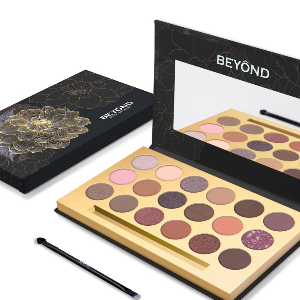 BEYOND LOTUS 18Colors Shimmer & Matte Highly Pigment Professional Eyeshadow Pale